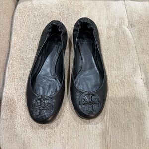 Tory Burch Black Leather Loafers